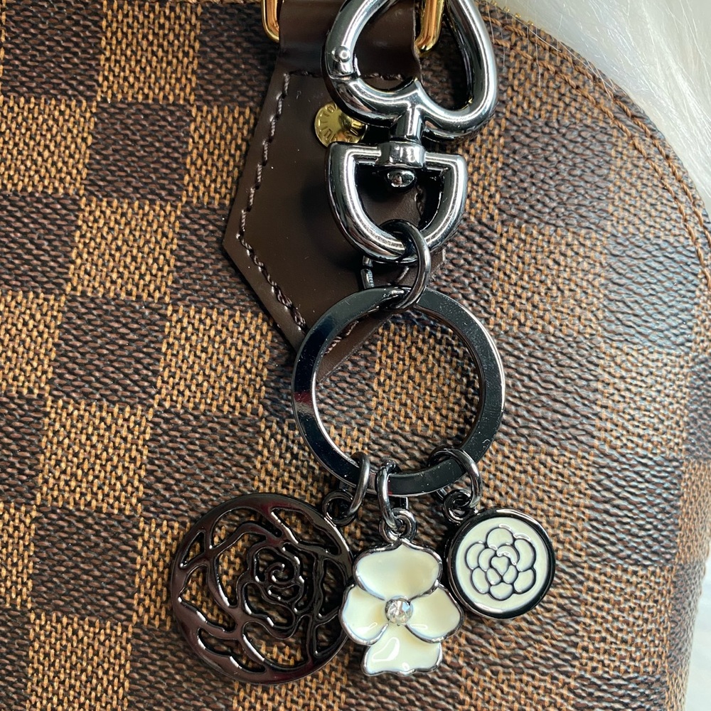 Camellia flower Keychain bag charm charm